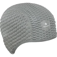 Распродажа! Шапочка для бассейна силиконовая на длинные волосы SP-SPORT BUBBLE PL-0786 (Серый)
