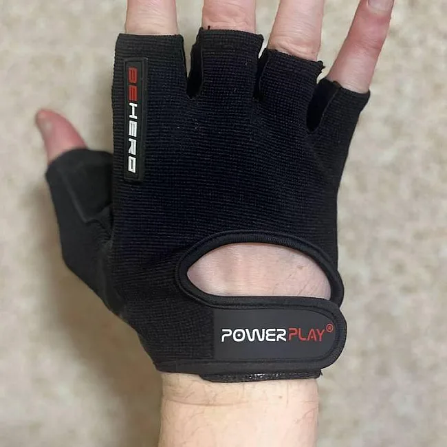Перчатки для фитнеса и тяжелой атлетики PowerPlay 9200 черные