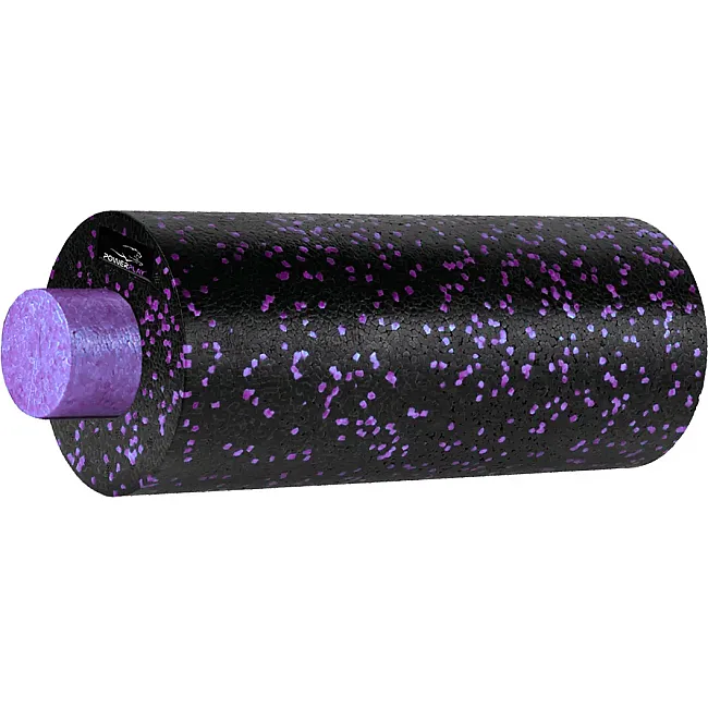 Массажный ролик (роллер) гладкий PowerPlay PP-4348 2 in 1 EPP Foam Roller Черно/Фиолетовый (33x14см.)