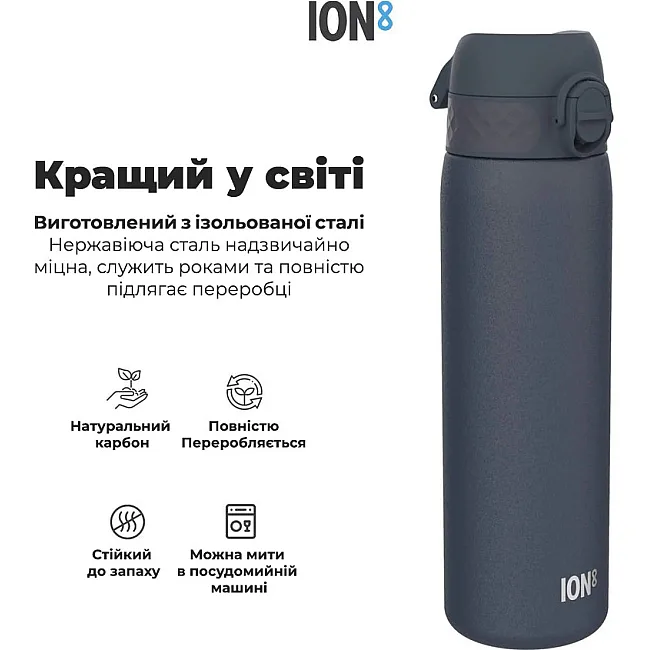 Бутылка для воды металлическая вакуумная ION8 500 мл. Vacuum Insulated, Navy