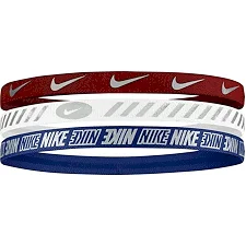 Пов'язка на голову Nike W HEADBANDS 3.0 3 PK METALLIC UNIVERSITY червоний, білий, синій