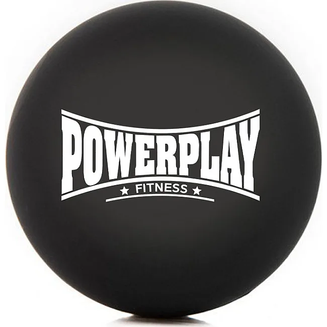 Массажный силиконовый мяч PowerPlay PP-4354 Silicone Lacrosse Ball (6.3см.) Черный