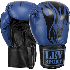 Перчатки для бокса искусственная кожа LEV ТОП LV-4280 (Синий)
