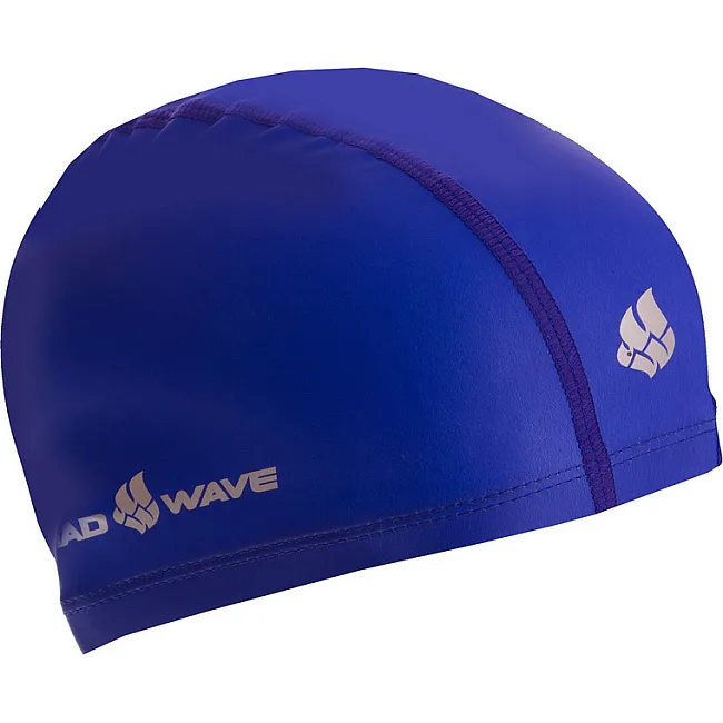 Шапочка для бассейна текстильная с покрытием PU для взрослых MADWAVE PUT M058501 (Синий)