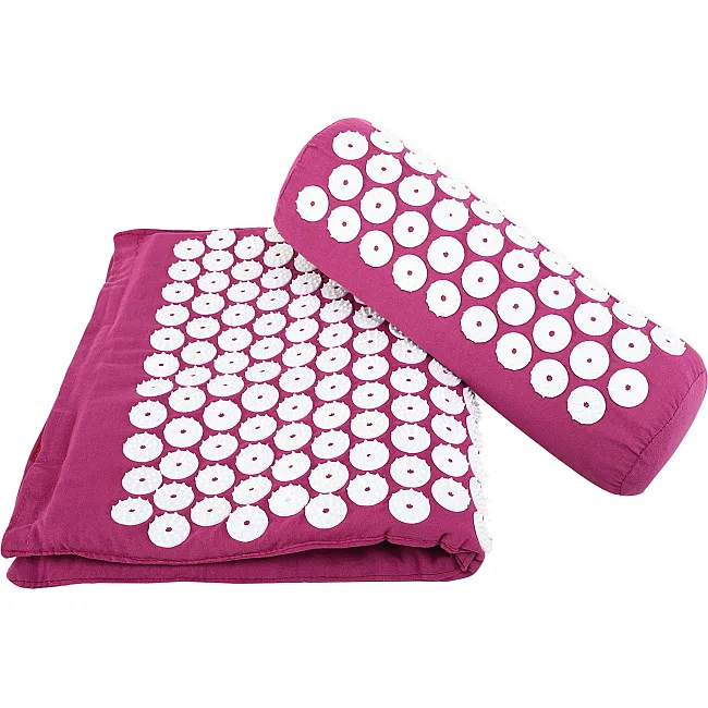 Набор массажный акупунктурный Аппликатор Кузнецова 2в1 коврик и валик Acupressure mat SP-SPORT
 FI-0134 (Фиолетовый)