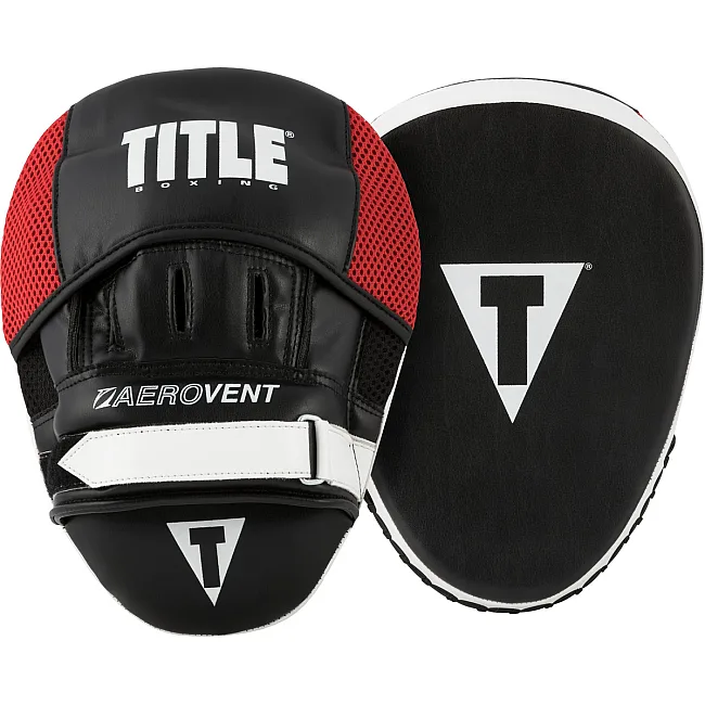 Лапы боксерские TITLE Boxing Aerovent Excel Incredi-Mitts 2.0 Black/Red/White