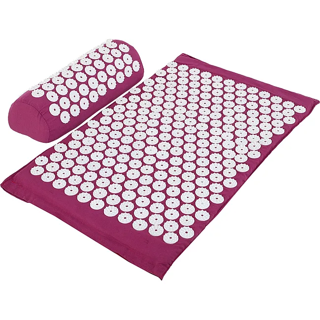 Набор массажный акупунктурный Аппликатор Кузнецова 2в1 коврик и валик Acupressure mat SP-SPORT
 FI-0134 (Фиолетовый)