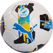 М'яч футбольний Puma Orbita UPL (FIFA Quality) білий, чорний, жовтий, блакитний 5