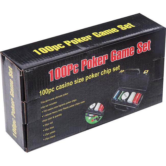 Набор для покера в пластиковом кейсе Poker game set Poker game set SP-SPORT
 100S-2A 100 фишек