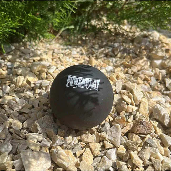 Массажный силиконовый мяч PowerPlay PP-4354 Silicone Lacrosse Ball (6.3см.) Черный