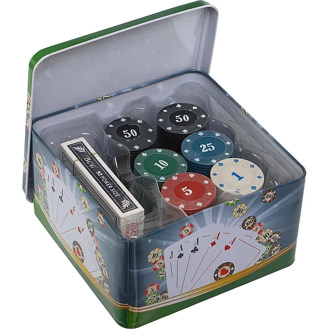 Набор для покера в металлической коробке Poker game set SP-SPORT
 IG-8656 120 фишек