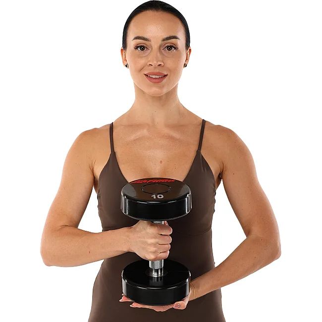 Гантель профессиональная
 с полиуретановым покрытием LIFE FITNESS SC-80081-10 1шт 10кг