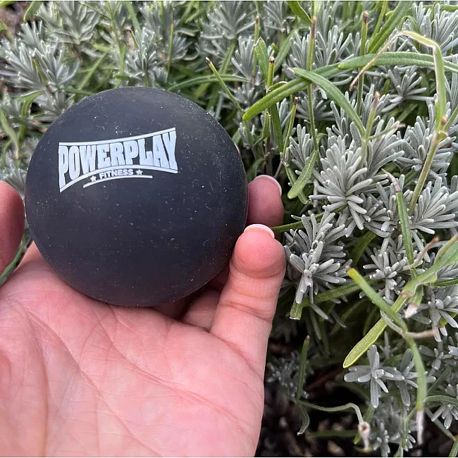 Массажный силиконовый мяч PowerPlay PP-4354 Silicone Lacrosse Ball (6.3см.) Черный