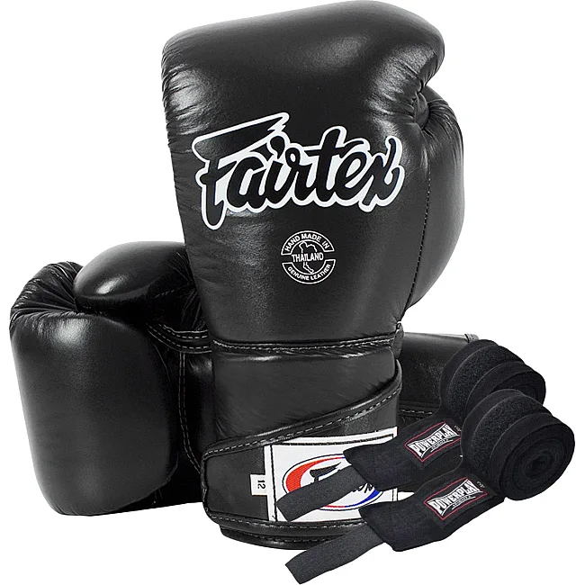 Боксерські рукавиці Fairtex BGV6 Black (бинти в комплекті)
