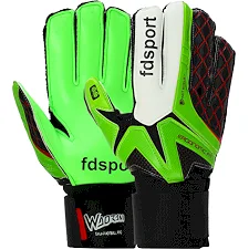 Вратарские перчатки профессиональные с защитой пальцев FDSPORT FB-853 7-11 (Черный-зеленый)