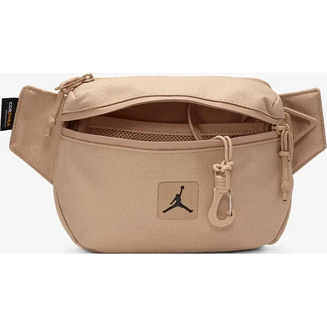 Сумка мужская на пояс Nike Jordan JAM CORDURA FRANCHISE CROSS BODY 2L бежевый 20х15х7 см