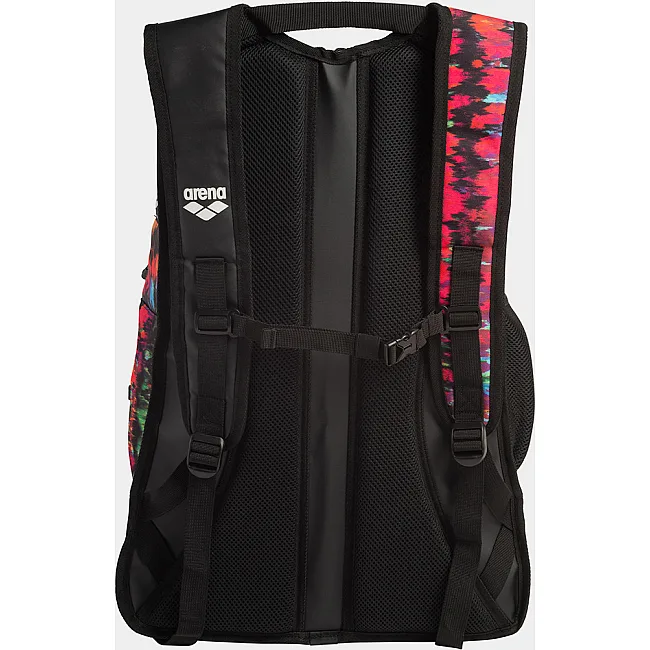 Спортивный рюкзак Arena FASTPACK 3.0 ALLOVER 40L черный, бирюзовый, красный 54x36x27 см