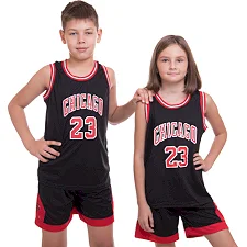 Детская баскетбольная форма NBA клуб Chicago Bulls 23 5351 (Черный-красный)