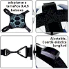 Тренажер для работы с мячом META Solo Kick Trainer черный, синий, белый OFSM