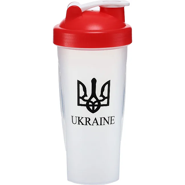 Шейкер для спортивного питания SP-SPORT UKRAINE FI-9931 600мл (Прозрачный-красный)