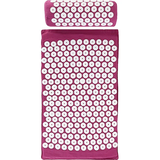 Набор массажный акупунктурный Аппликатор Кузнецова 2в1 коврик и валик Acupressure mat SP-SPORT
 FI-0134 (Фиолетовый)