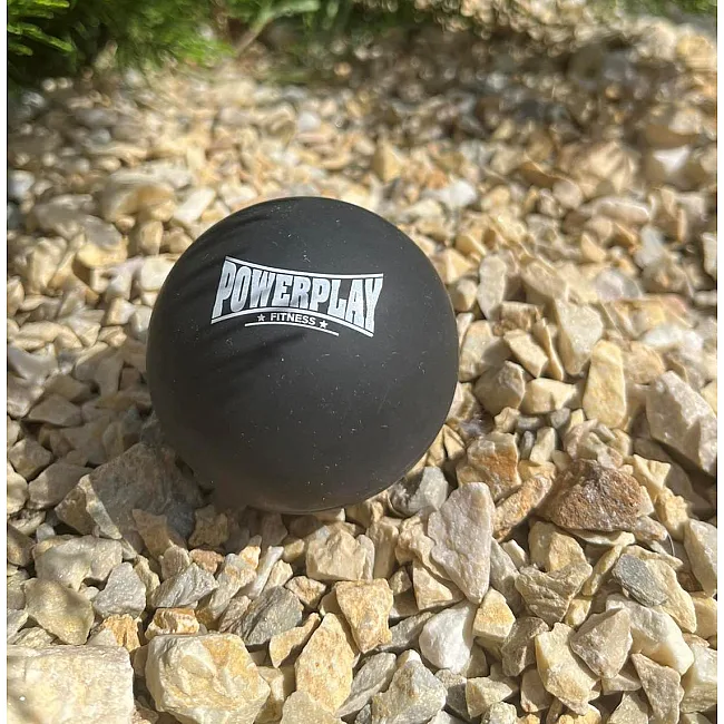Массажный силиконовый мяч PowerPlay PP-4354 Silicone Lacrosse Ball (6.3см.) Черный