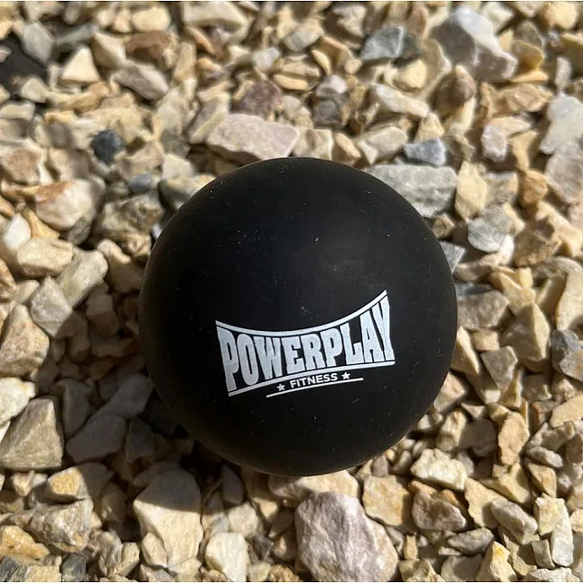 Массажный силиконовый мяч PowerPlay PP-4354 Silicone Lacrosse Ball (6.3см.) Черный