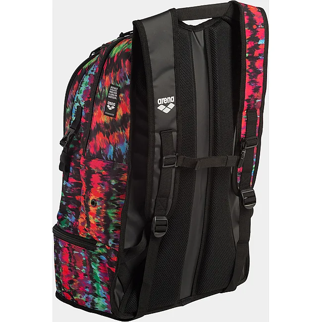 Спортивный рюкзак Arena FASTPACK 3.0 ALLOVER 40L черный, бирюзовый, красный 54x36x27 см