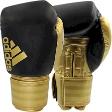 Боксерські рукавиці Adidas Hybrid 200 (чорний-золотий, ADIH200BR)