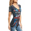 Женская футболка AFFLICTION London Fog V-neck Tee