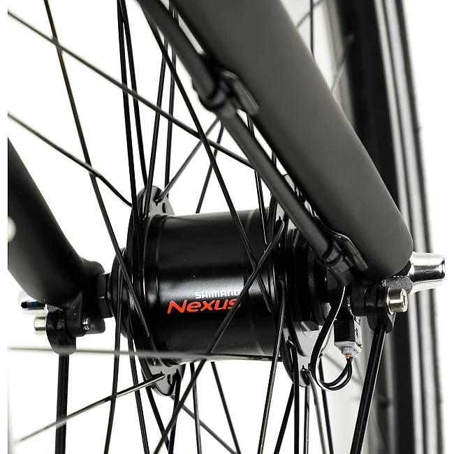 Городской велосипед WINORA Flitzer men 28" 24-G Acera, рама 61 см, черный матовый, 2021