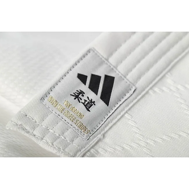 Кимоно для дзюдо Adidas Club с черными полосами на плечах | белое| Adidas J350P