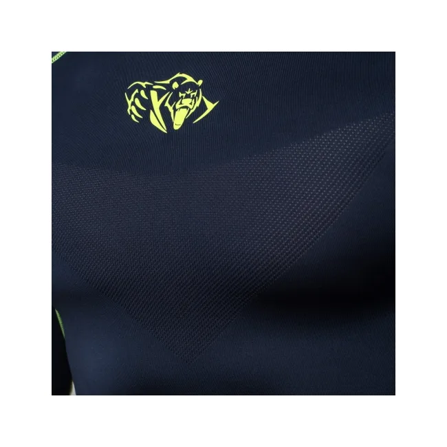 Компрессионная футболка Peresvit Air Motion Navy Flu Yellow Long Sleeve