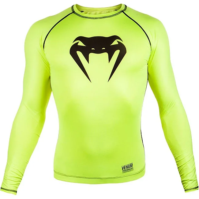 Компресійна футболка VENUM Contender 3.0s Long Sleeve Yellow/Black