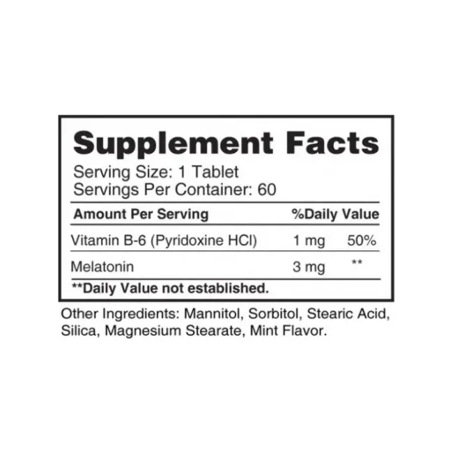Мелатонін Earth's Creation Melatonin 3 mg with B-6 Sublingual, 60 Tablets
