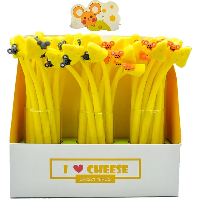 Набір гелевих ручок 0.5 мм BP5021 I love cheese (4шт)