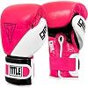 Перчатки для бокса TITLE Gel E-Series Pink White Black