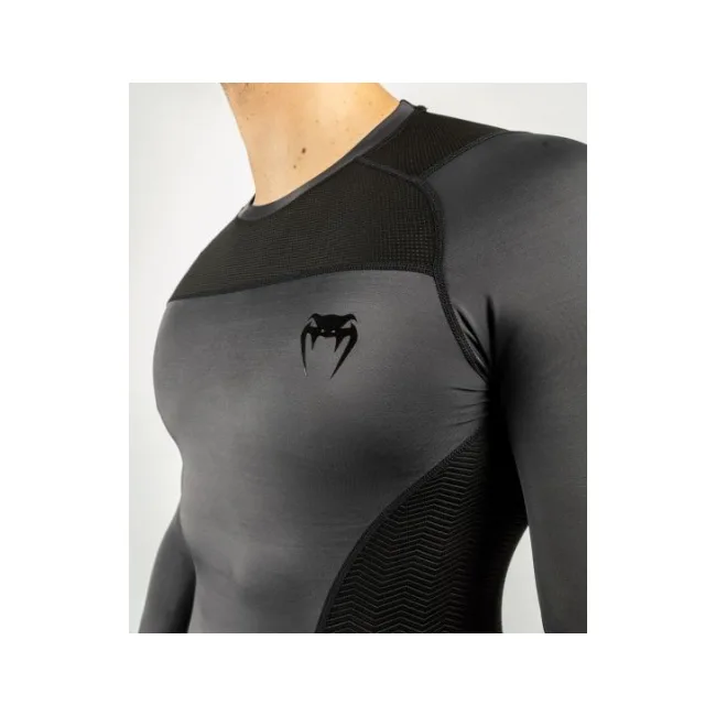 Рашгард з довгим рукавом VENUM G-Fit Grey Black
