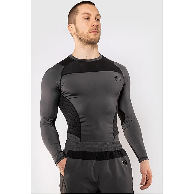 Рашгард з довгим рукавом VENUM G-Fit Grey Black