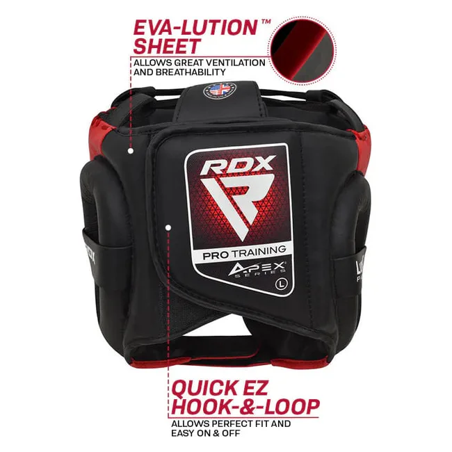 Шолом для боксу RDX Pro Training Apex A4 Red