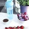 Спортивный шейкер SMARTSHAKE Slim 500мл Neon Blue