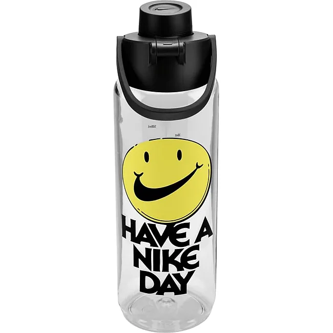 Бутылка NIKE TR RENEW RECHARGE CHUG BOTTLE 24 OZ прозрачная, черная 709 мл