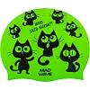 Шапочка для бассейна силиконовая юниорская MADWAVE Cats M057405 (Зеленый)