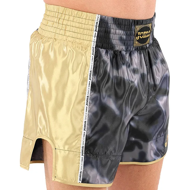 Шорты для кикбоксинга JOMA COMBAT 700147-178 (Черный-золотой)
