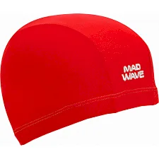 Шапочка для бассейна текстильная MADWAVE Adult Lycra M052501 (Красный)