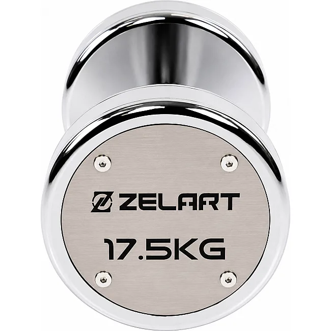 Гантель професійна сталева хромована ZELART TA-7048-17_5 (Хром)