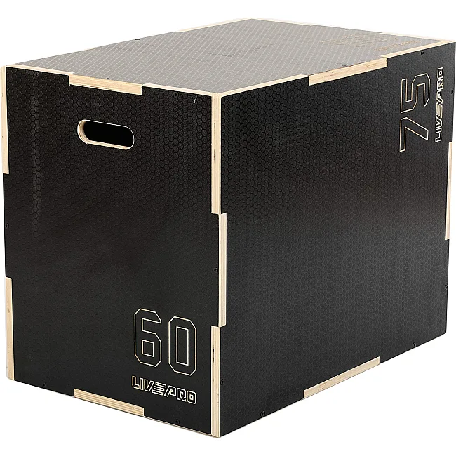 Бокс плиометрический тумба для кроссфита Плиобокс Wood Plyo box LiveUp LP8157 BOX-WOOD 1шт 50х60х75см