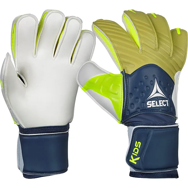 Перчатки вратарские Select Goalkeeper Gloves 03 Kids v26 синий, зеленый, серый (для детей)