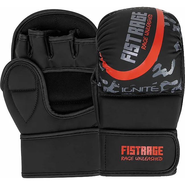 Рукавички Краби спарингові для MMA FISTRAGE VL-6493 (Чорний-червоний)