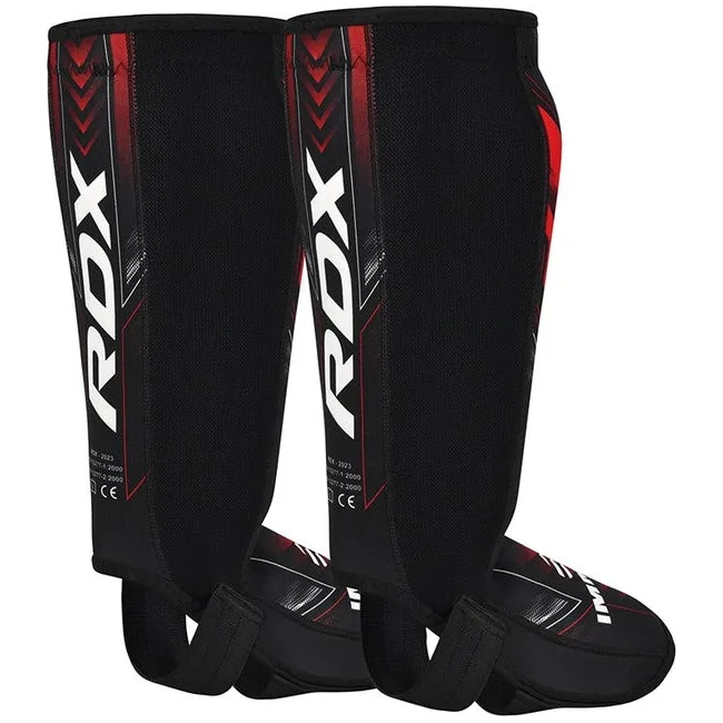 Защита для голеней и стоп RDX NEOPRENE SHIN INSTEP IMMAF-1-RED